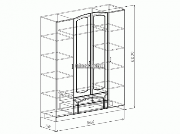 Шкаф Марта  ширина 1.8 м фото 1